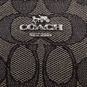 Coach Black and Gray Wallet Hand Bag